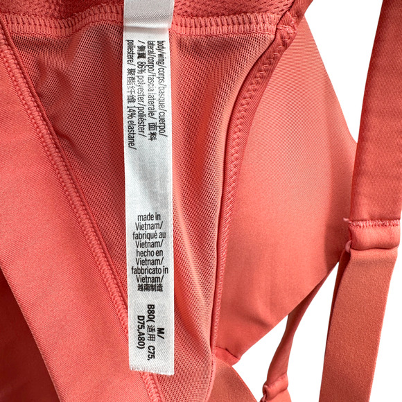 Victoria Sport Orange Racerback Adjustable Sports Bra Elastic Band Womens Medium - Picture 6 of 7